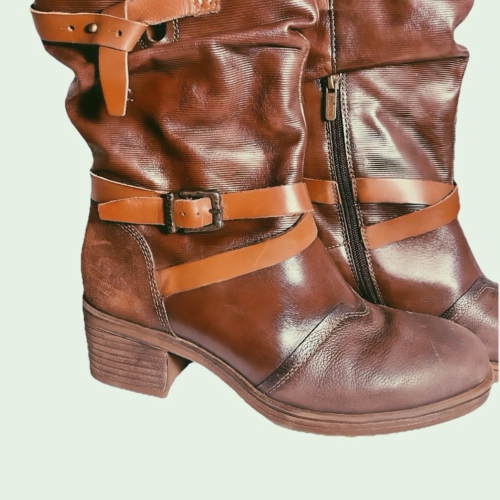 PIKOLINOS Chestnut Leather Heeled Boots